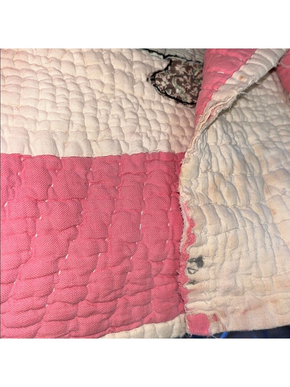 Vintage Patchwork Quilt Handmade Suebonnet Prairie Homestead Twee - Picture 8 of 8